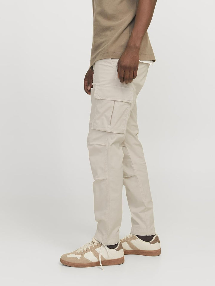 JACK & JONES Male Cargo-Hose Tapered Fit Cargo-Hose 29W / 30L Moonbeam, 29W / 30L Moonbeam