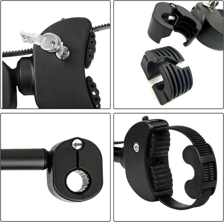 TEOV 2 Stück Rahmenhalter für Fahrradträger Länge 12CM+42CM, Verstellbarer Strap-Rahmenhalter für E-