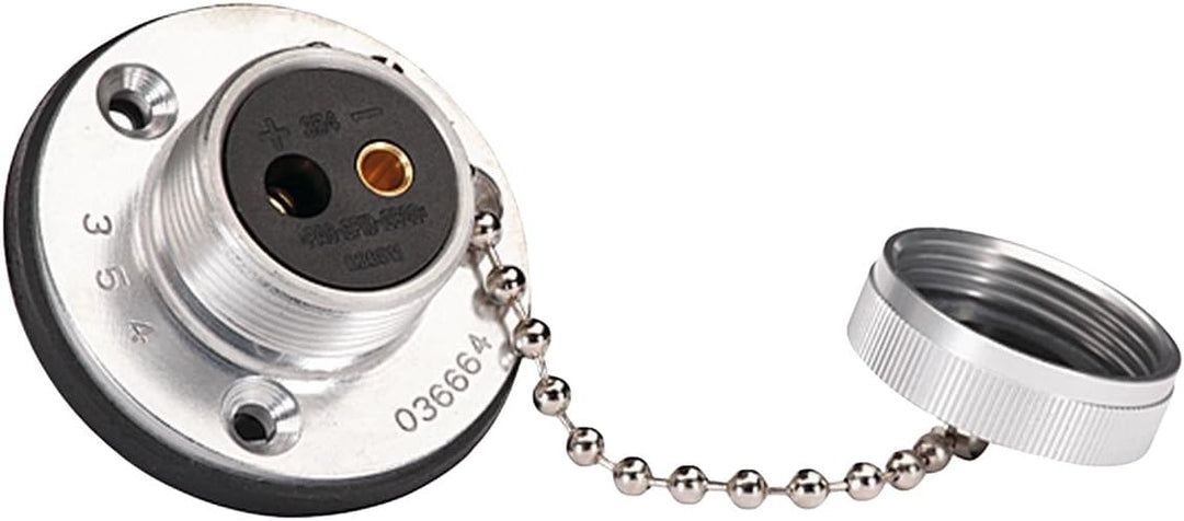 HELLA Steckdose - 2-polig - Schraubanschluss - Stecker: Schraubkontakt - Länge: 64mm - Aluminium - s
