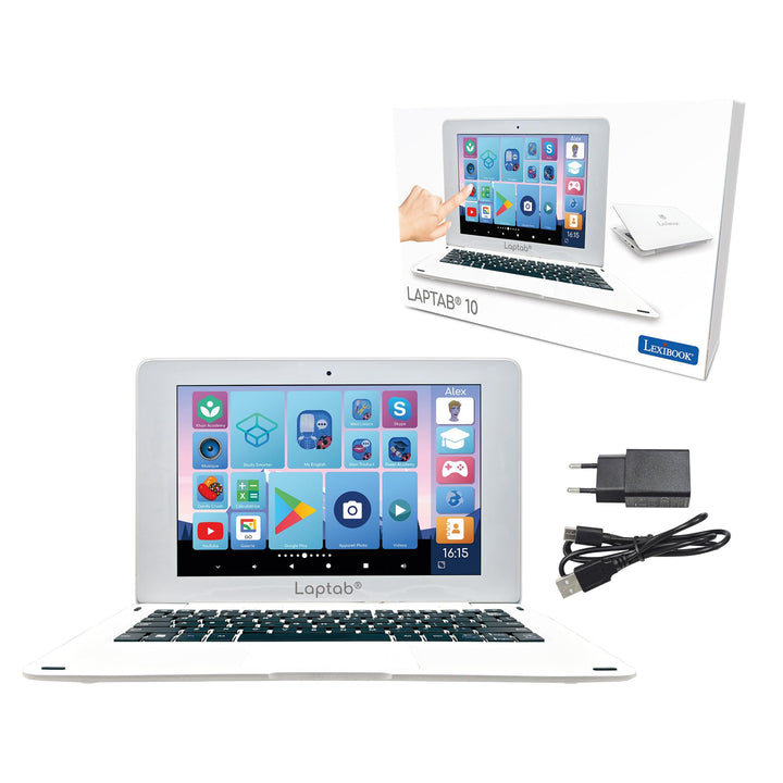 Lexibook Laptab 10 Laptop mit Touchscreen, für die ganze Familie, Lern- und Spielinhalte, funktionie