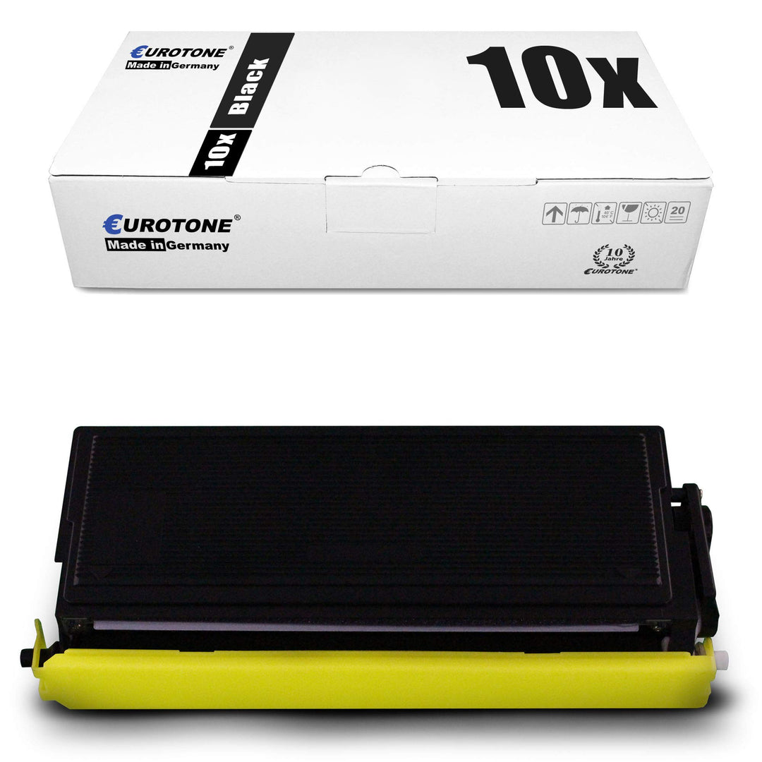 10x Eurotone Toner für Brother HL-P 2500 2600 ersetzt TN6600 Schwarz Black 10x Black, 10x Black