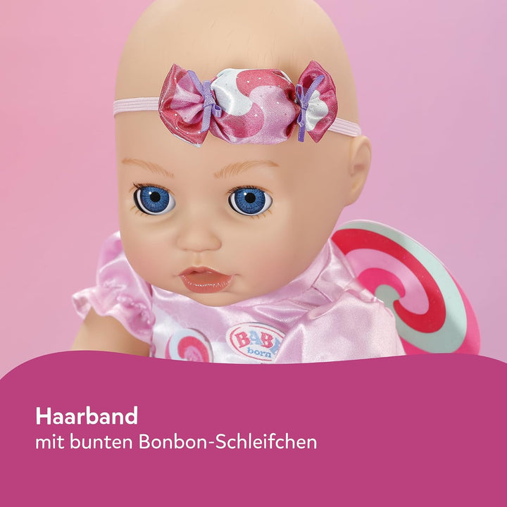 Baby Born Bonbon-Outfit mit Kleid, Tasche, Brille und Haarband für 43cm Puppe