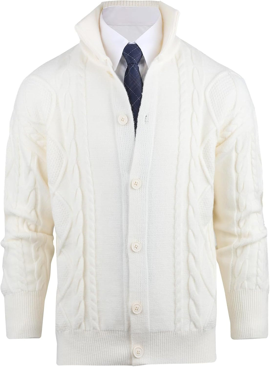Pullover für Herren Rollkragen Strickjacke Strickpullover Gestrickte Knöpfe Twisted Thermal Langarm
