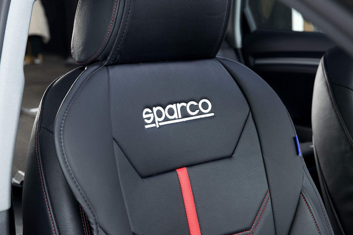 SPARCO SPCS414RD - Ferrara Modell Universal Autositzlehne, schwarz / rot. FERRARA