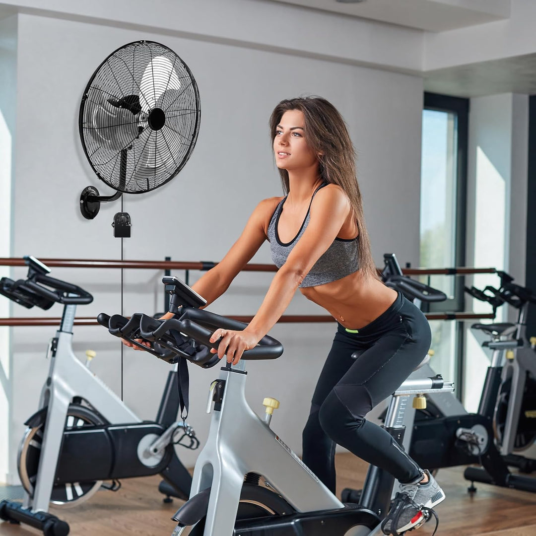 RELAX4LIFE Wandventilator mit 3 Geschwindigkeitsstufen, 85°Oszillation & 30°Neigung, 120W Ventilator