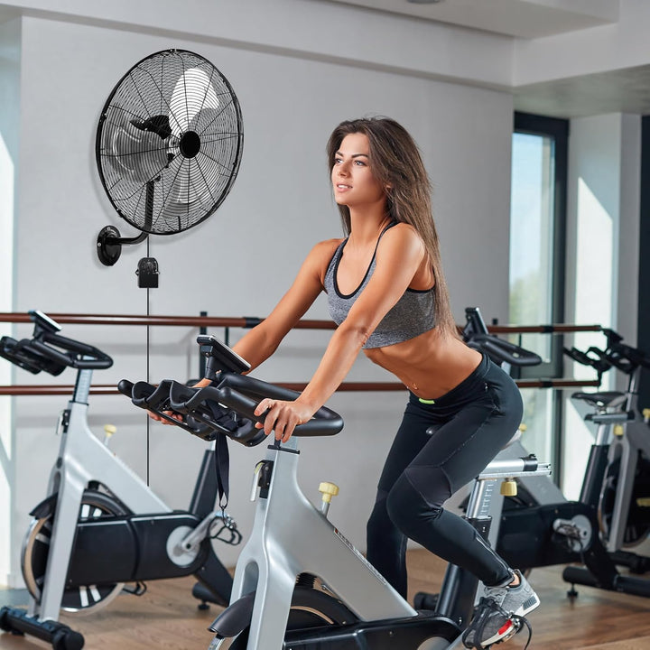 RELAX4LIFE Wandventilator mit 3 Geschwindigkeitsstufen, 85°Oszillation & 30°Neigung, 120W Ventilator