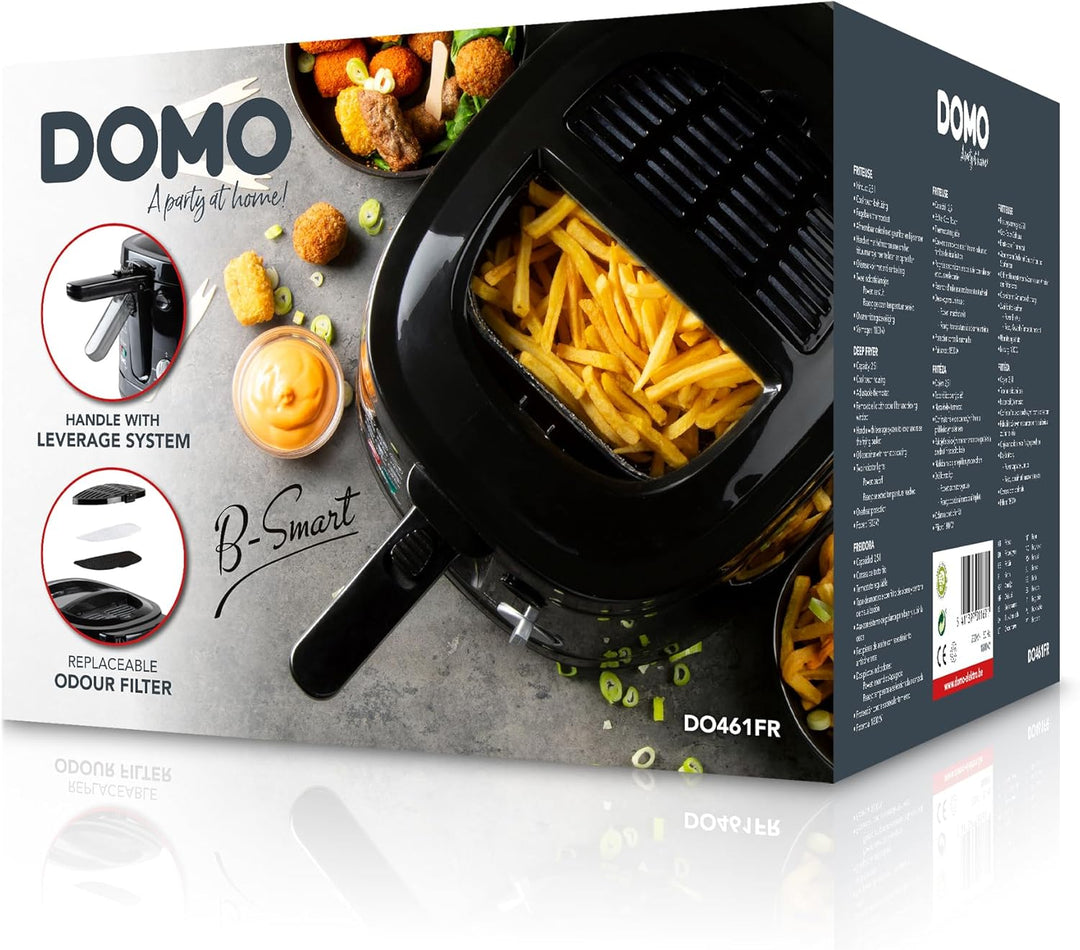 Domo Fritteuse B-Smart DO461FR, Schwarz, 2,5 Liter