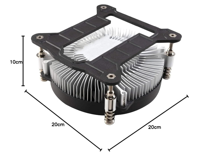 Akasa AK-CC6308EP01 Low Profile CPU-Kuehler - 92mm Carte SIM Plaque arrière 9,6 cm Aluminium, Noir K