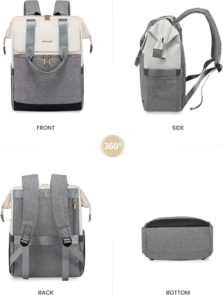 LOVEVOOK Rucksack Damen klein, Taagesrucksäcke Handtasche 2 in 1, Laptop Schulrucksack Wasserdicht,