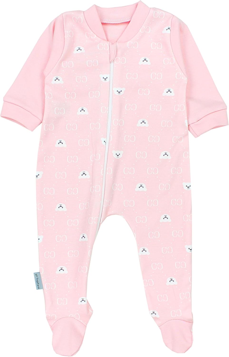 TupTam Baby Unisex Schlafstrampler Mädchen Schlafanzug mit Fuss Jungen Spieler 3er Pack 56 Herzen Du