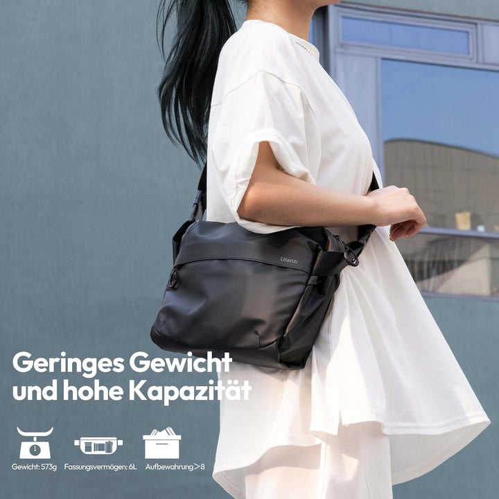 VIJIM Foto Freizeittasche mit separatem Stauraum in der Tasche, und die Oberfläche der Tasche ist wa