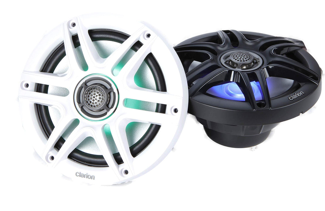 Clarion Sport Coaxial Speaker 6.5 "30W RMS Marine Black and White RGB