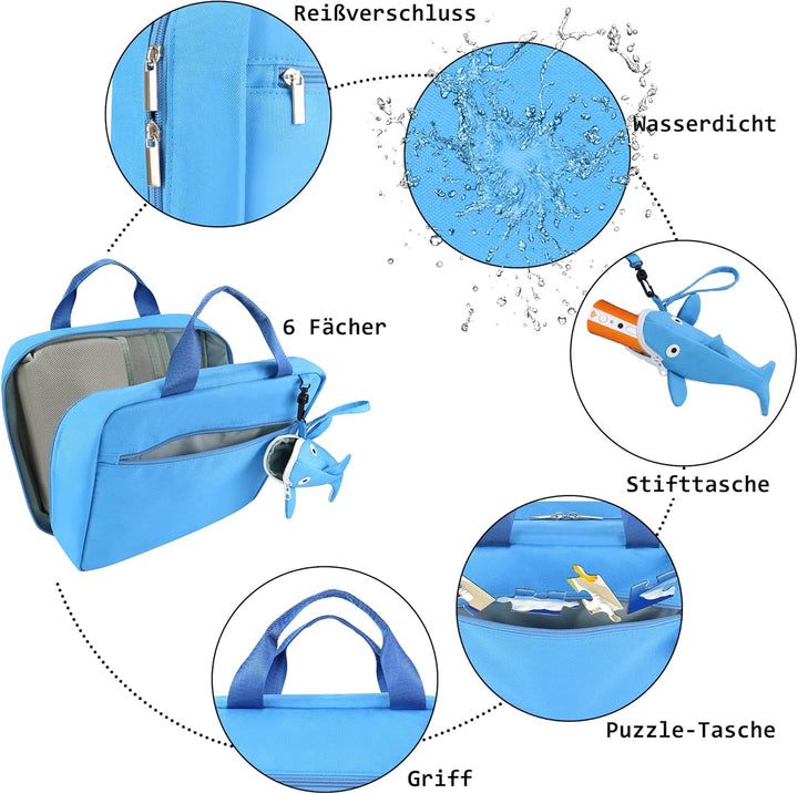 Annmore Tasche für Tiptoi Stift und Tiptoi Bücher Starterset, mit Tragbares Hai Hülle für Tiptoi Sti