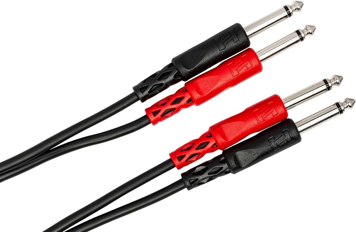 Hosa CPP-202, Stereo Interconnect, Dual 1/4 in TS to Same, 2 m 6.6', 6.6'