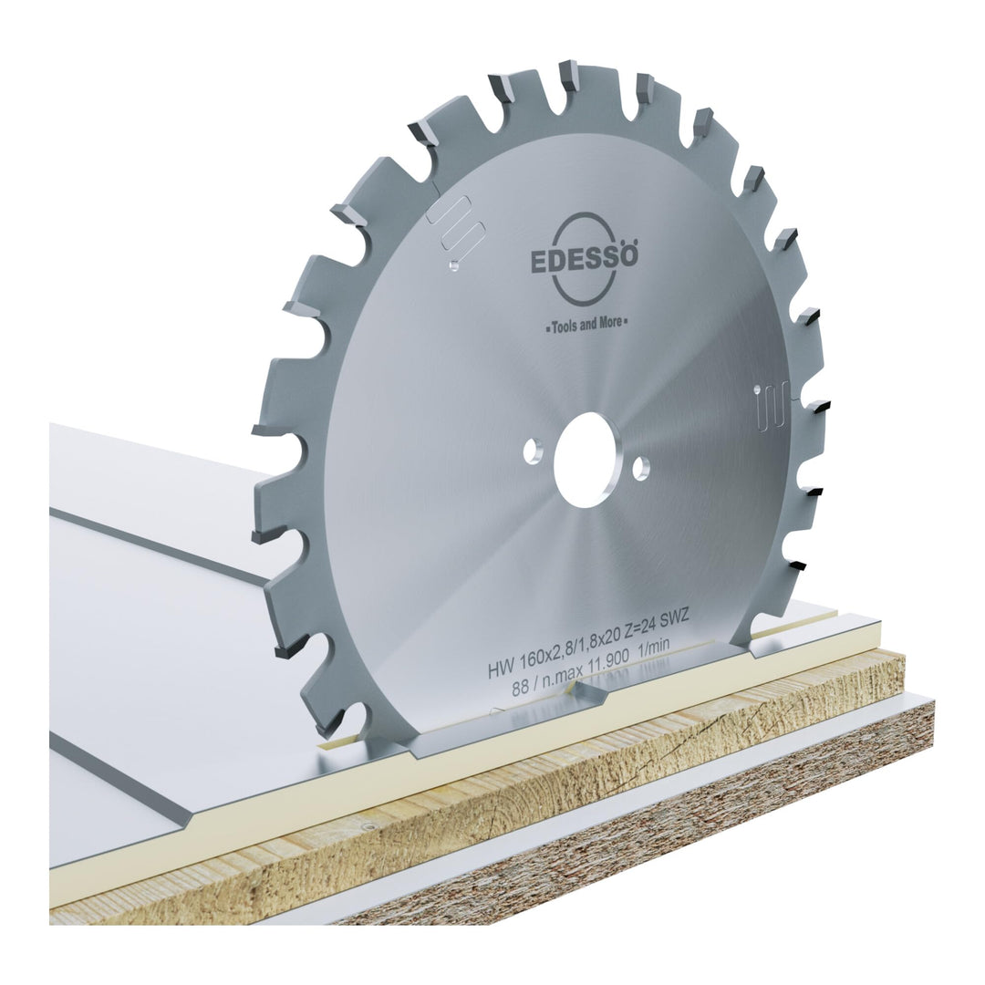 Edessö 46120030 HM-Kreissägeblatt Präzision-Super WZ 2/7/42 HW, Z=30 SWZ, 200 x 2,8/1,8 x 30 mm, Sil