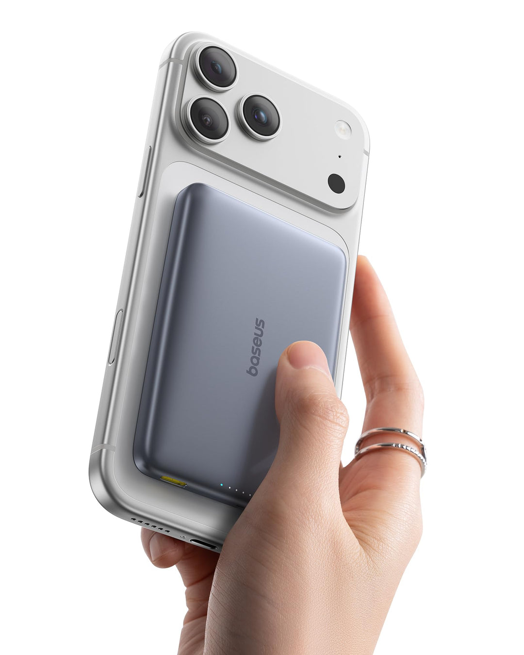 Baseus Picogo AM41 Power Bank, 10000mAh Qi2 Magsafe Powerbank 15W Wireless, Ultra Slim, PD 27W Schne