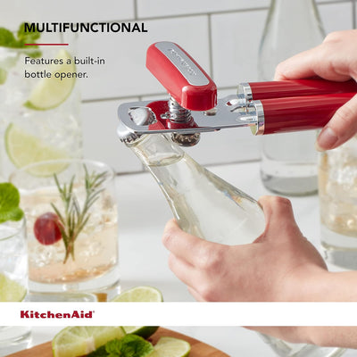 KitchenAid KO199OHERA Gourmet Multifunktions-Dosenöffner, Einheitsgrösse, Rot matt Einheitsgrösse Ro