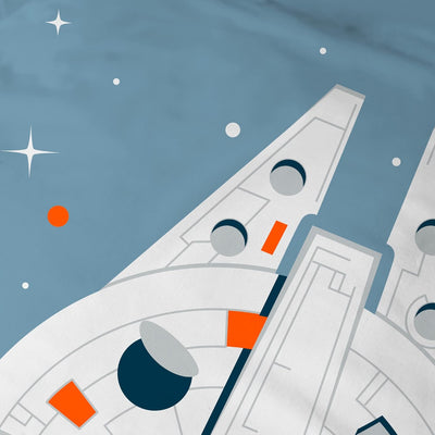 CTI Star Wars Home Millennium Falcon Bettwäsche, Bedruckt, 100% Baumwolle, 140 x 200 cm, gletscherbl