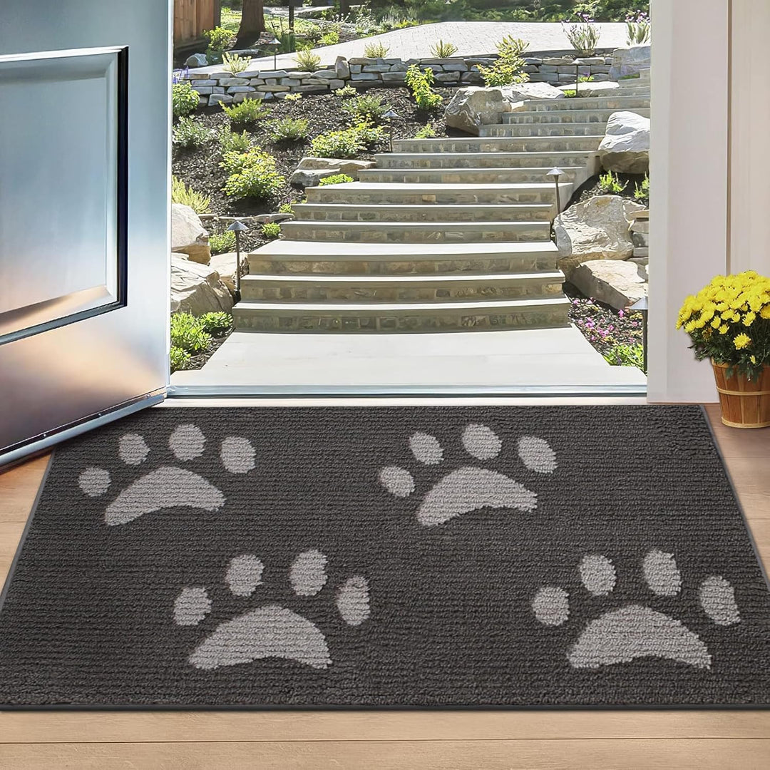 Schmutzfangmatte Innen & Aussen [60×90cm] – Fussmatte mit Rutschfester Unterseite | Saugstarke Fussm