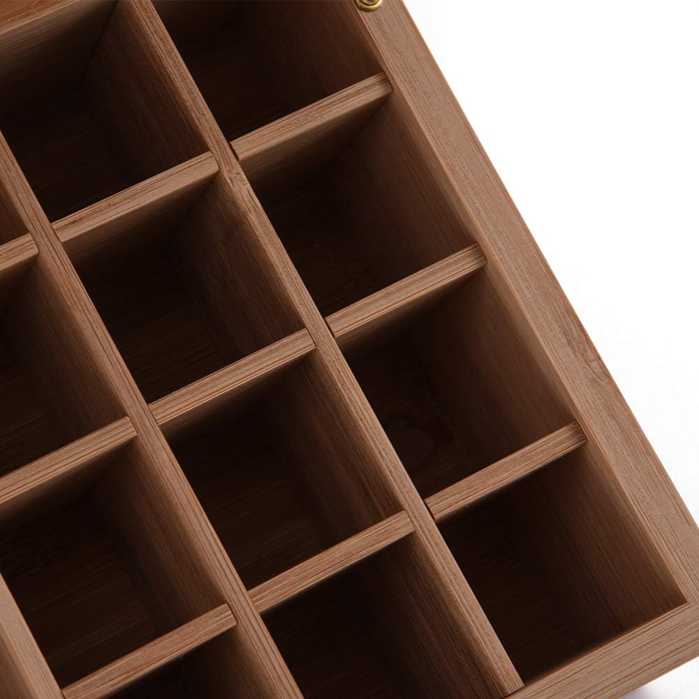 BrilliantDay Holz-Aufbewahrungsbox für ätherische Öle, 25 Gitter, drehbar, für ätherische Öle, Aroma