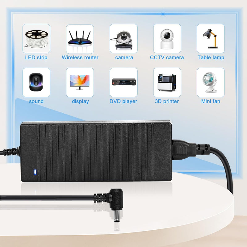 HOUHUI 12V 10A Netzteil Adapter,Netzadapter Transformator,AC 100-240V~50/60hz bis DC 12V 10 Amp 120W