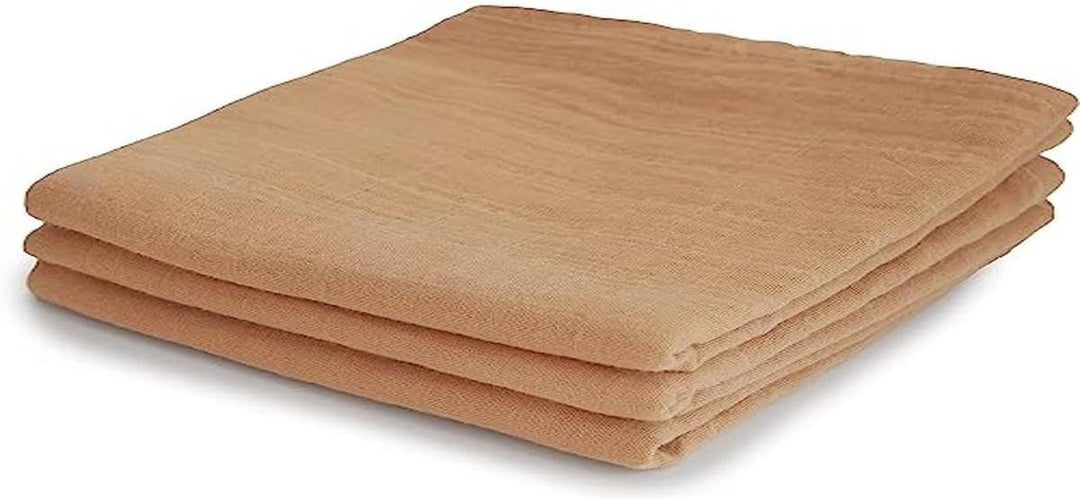 mushie Musselin-Babytücher | 100% Bio-Baumwolle | 59,7 x 59,7 cm (Fallgelb) 3er-Pack Fall Yellow, Fa