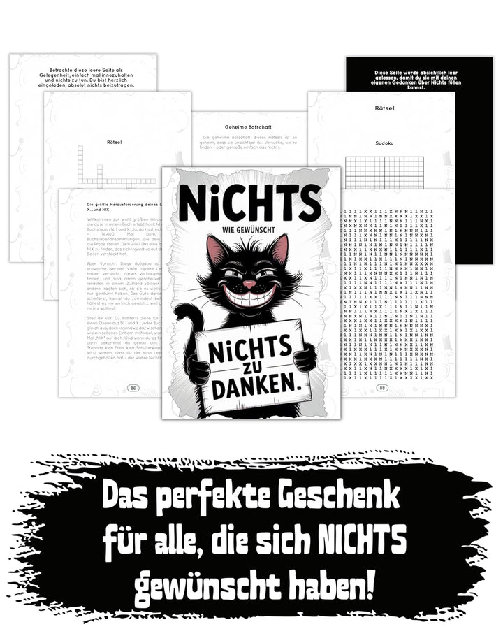NICHTS - Wie gewünscht: Die ultimative Antwort auf „Ich will nichts“ | Mit nichts, absurden Weisheit