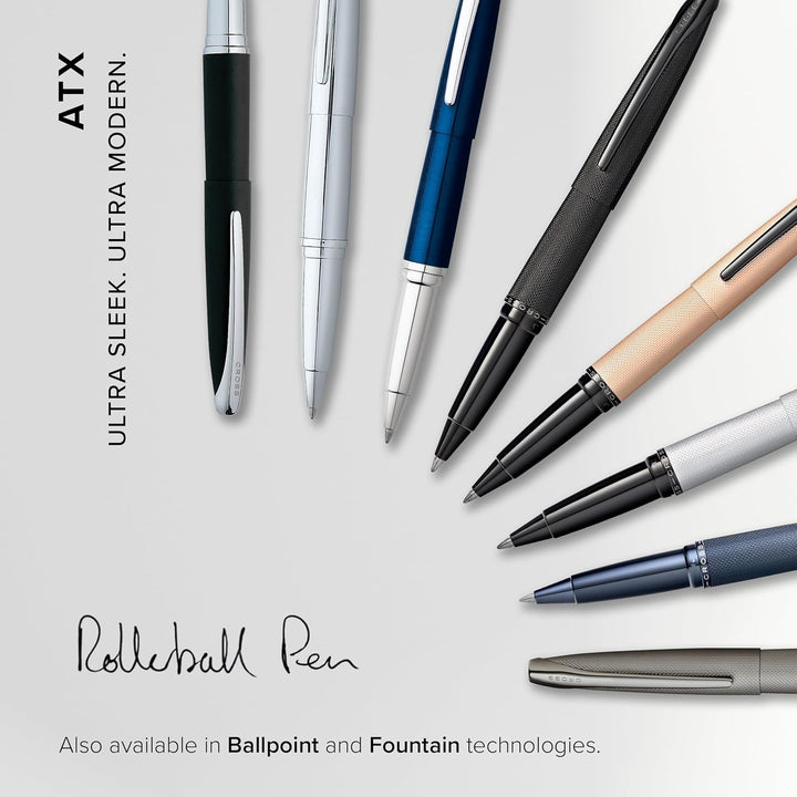 Cross ATX Rollerball (Schreibfarbe schwarz, Strichstärke M, inkl. Geschenkbox) basalt-schwarz, 1 Stü