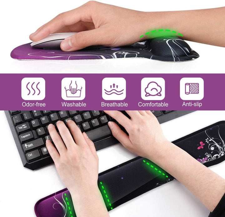 Keyboard Wrist Rest Pad Mauspad, ToLuLu Mouse Pad für Computer-Laptop, rutschfestes Mousepad Keyboar