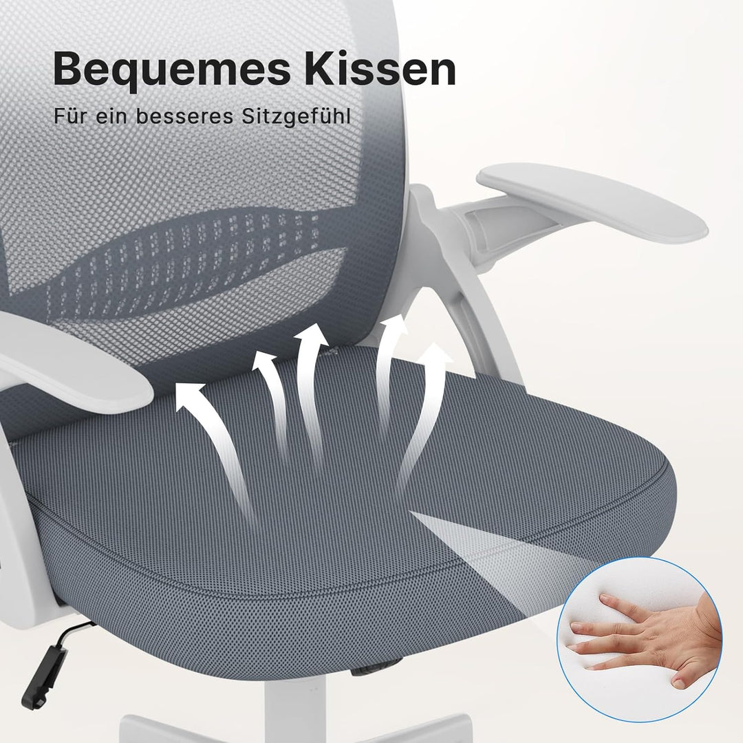 rattantree Ergonomischer Bürostuhl, Schreibtischstuhl mit Atmungsaktiver Rückenlehne, Höhenverstellb