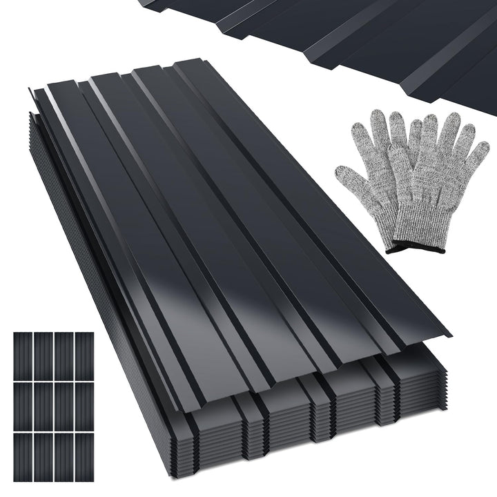 12x Profilblech Trapezblech Wellblechplatten für Dach 115x45cm = 6m² Dachbleche Trapezblech Metall S