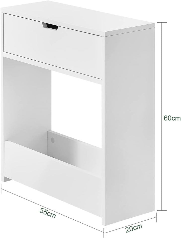 SoBuy BZR48-W Nischenregal Nischenschrank schmales Regal Badezimmerschrank Badschrank mit 1 offener