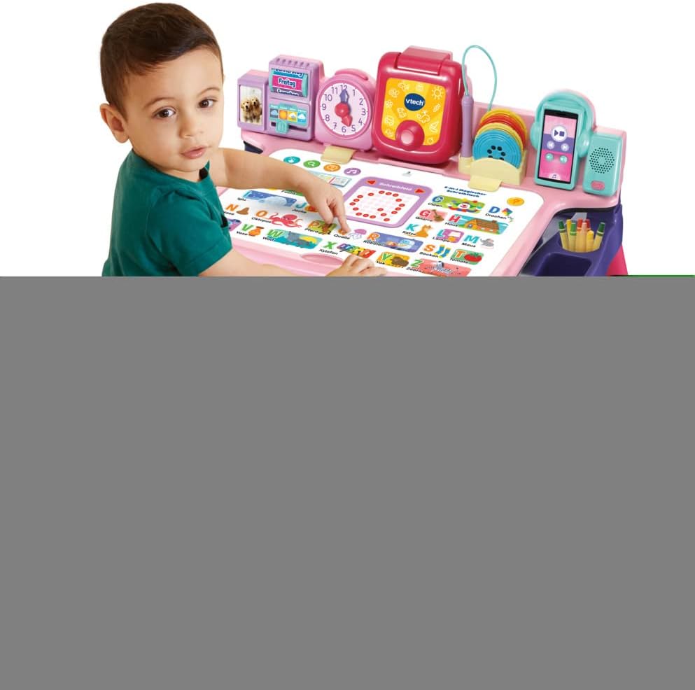 VTech 80-540954 5-in-1 Magic Desk pinker Gaming-Schreibtisch, deutsche Sprache Lila/Pink, Lila/Pink