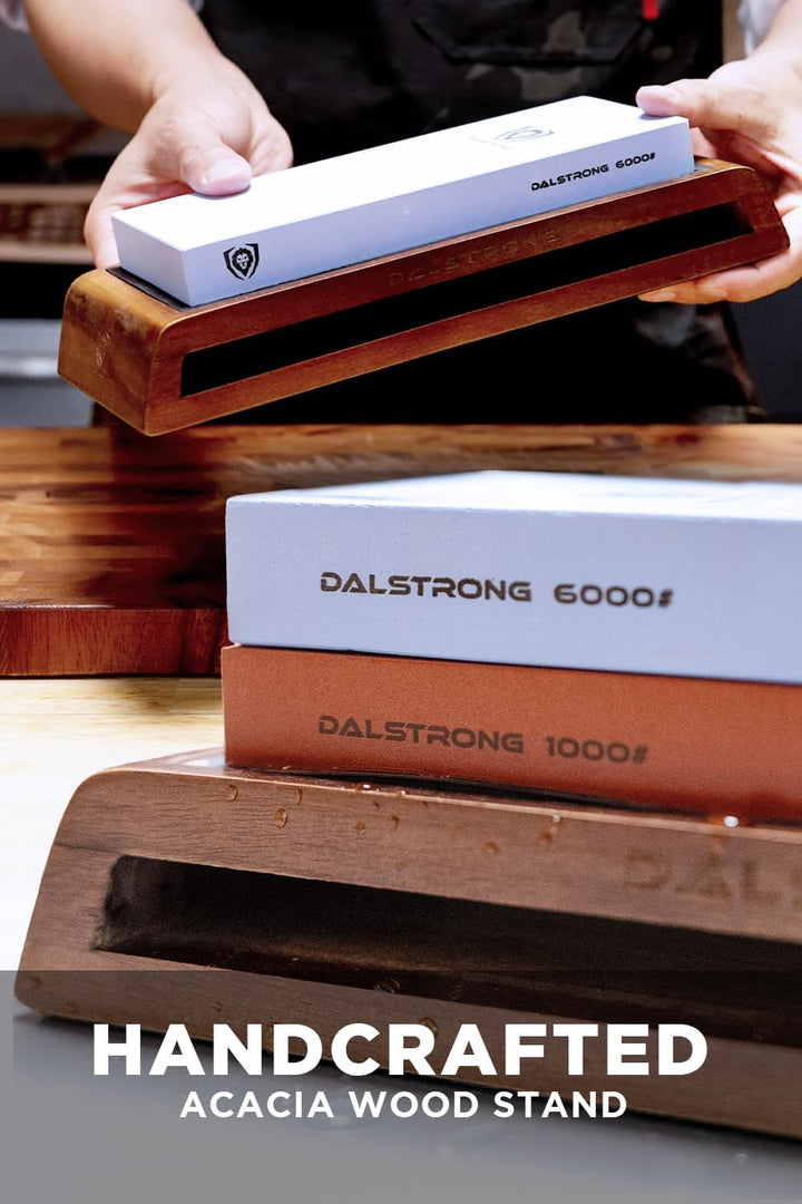 DALSTRONG - Premium Whetstones - Extra Large Grit Stones - #1000 #6000 Kit Top-Grade Corundum - Thic