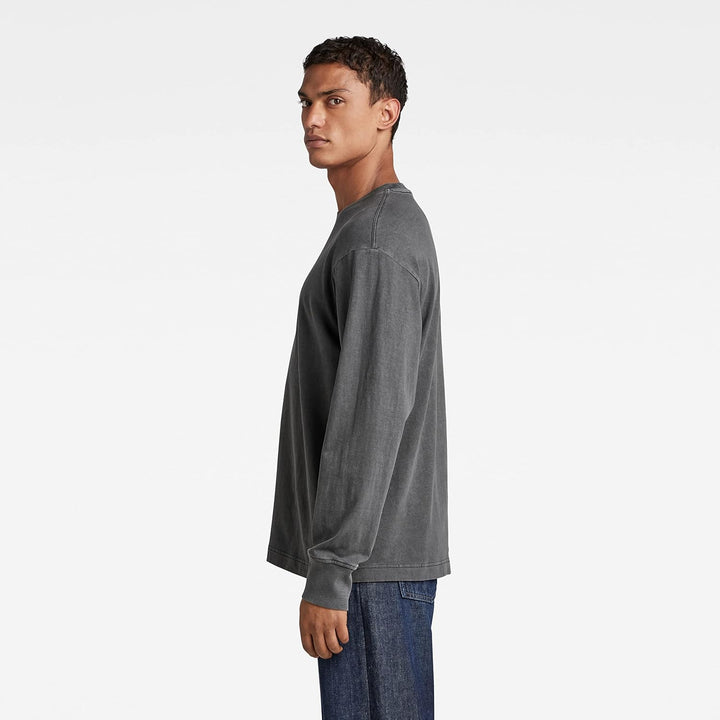 G-STAR RAW Herren Back Typography Boxy T-Shirts XS Schwarz (Dk Black Gd D22384-c756-b564), XS Schwar
