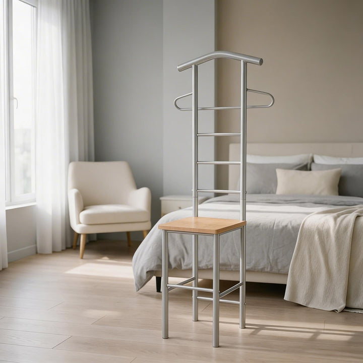 CARO-Möbel Herrendiener Stummer Diener Kleiderständer JIVO, in buchefarben anthrazit,121 cm, Gardero