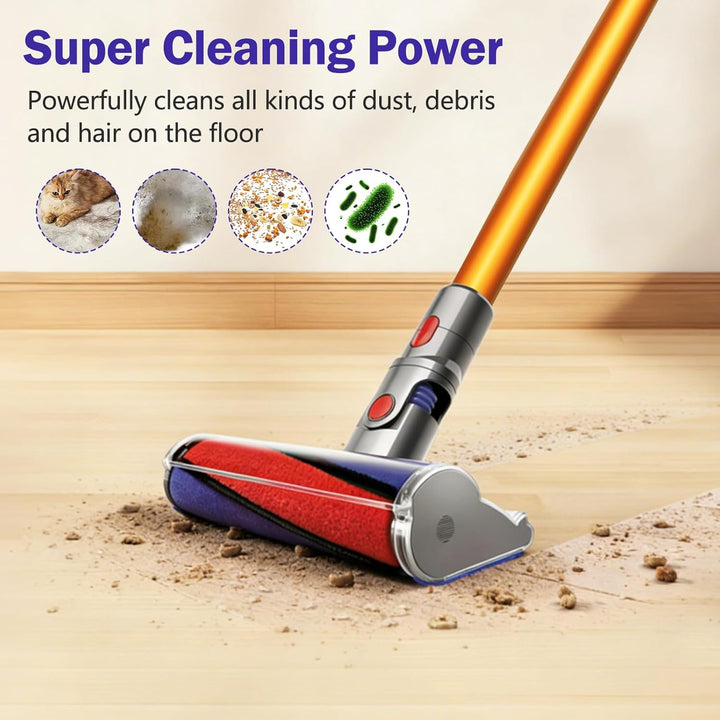 Bürste Ersatzbürste für Dyson V6 V7 V8 V10 V11 Staubsauger Roller Bodenbürste, Softwalzen für Dyson