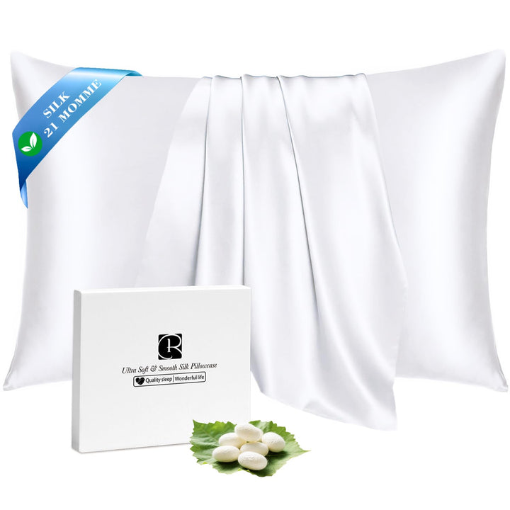 Seidenkissenbezug 40x60, Ravmix Kissenbezüge aus Seide, für Haar und Haut, mit verstecktem Reissvers