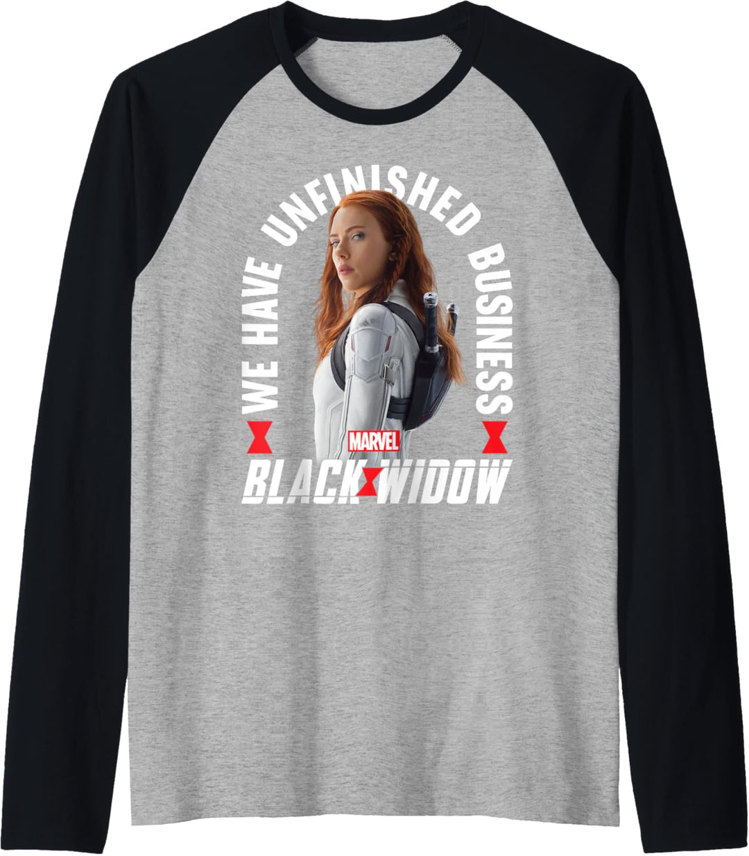 Marvel Black Widow Unfinished Business Portrait Raglan