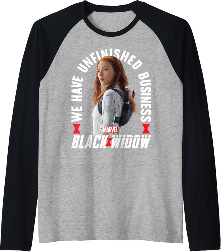 Marvel Black Widow Unfinished Business Portrait Raglan