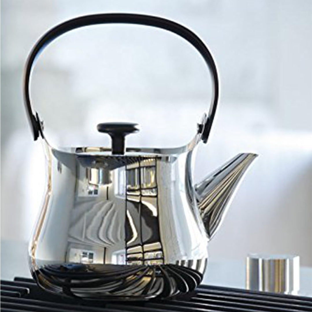 Alessi NF01 "Cha" Wasserkessel aus Edelstahl glänzend poliert, 90 cl, 3.7 x 16.5 x 4.3 cm