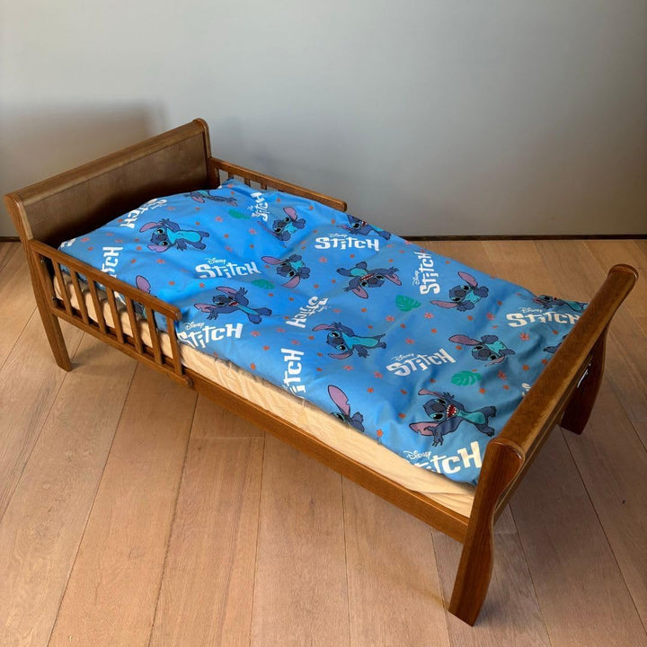 Stitch & Angel Bettwäsche Set 100x135 cm mit Kissenbezug 40x60 cm 100% Baumwolle | Nachtleuchtender