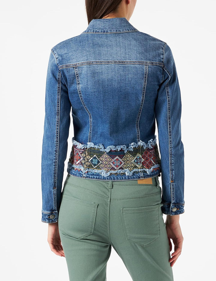 Desigual Damen Chaq_bakersf Jeansjacke XS Blau, XS Blau