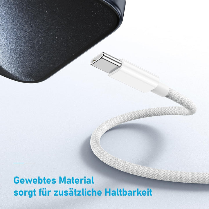 USB C Ladegerät mit Kabel，2Pack 20W USB C Schnellladegerät mit 2M USB C Ladekabel for für Apple iPho