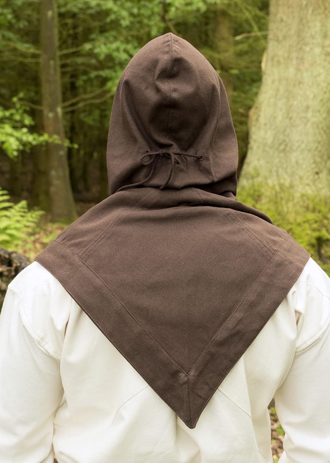 Battle-Merchant Mittelalter Gugel Skjoldehamn Damen Herren Baumwolle | Wikinger LARP Kapuze Kostüm K