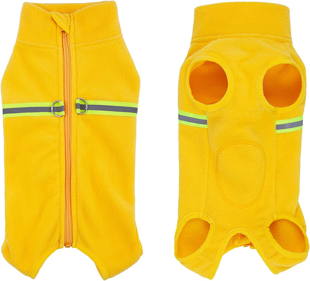 Kleiner Hundepullover, weiches Fleece mit reflektierender Weste, Hunde-Sweatshirt, Welpen-Winterklei