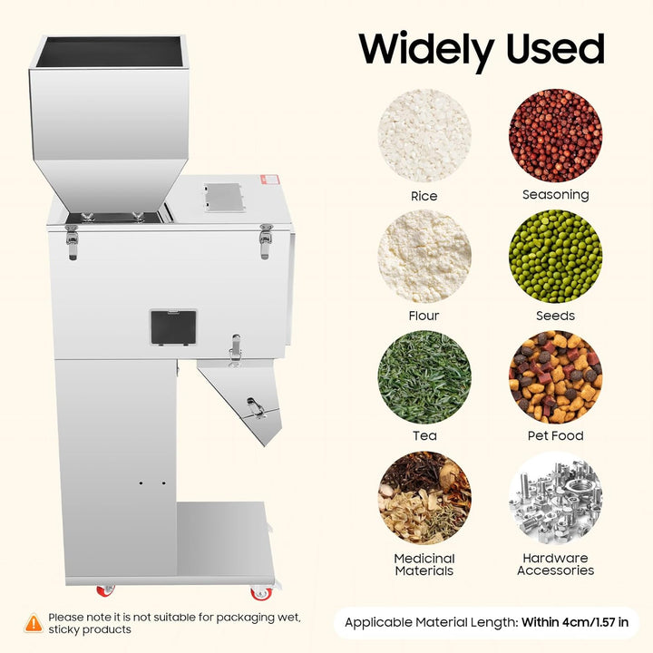 Pulverabfüllmaschine 10-999g Automatisches Wiegen und Abfüllen von Granulat Multifunktionale Verpack