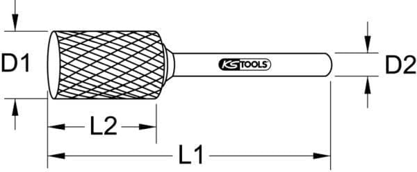 KS Tools 515.3207 HM Frässtift-Satz, 7-tlg., Farbe