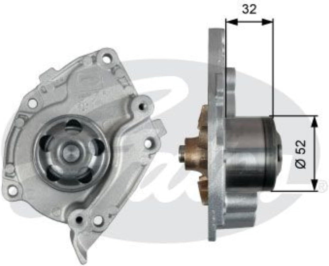 GATES PowerGrip Kit + Wasserpumpe KP15610XS