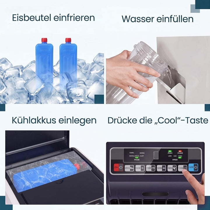 GYMAX 3 in 1 Mobiles Klimagerät, Luftkühler mit Kühlen, Ventilator, Luftreinigung &amp; Luftbefeuchter,